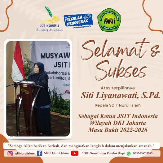 Kepala SDIT Nurul Islam sebagai Ketua JSIT Indonesia Wil. DKI Jakarta